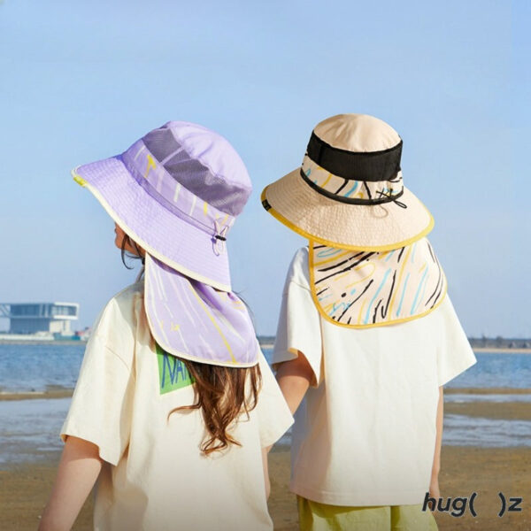 Hugz Kids Sunscreen Cap | Baby & Toddler Summer Cap | Lightweight UV Protection Wide Brim